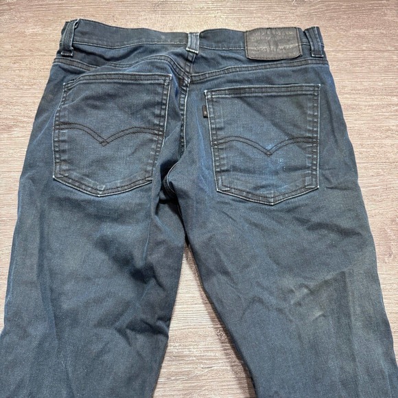 Levis 511 Jeans Mens 31x32 Denim Blue Dark Western Rodeo Denim Actual 31x28 - Picture 6 of 12